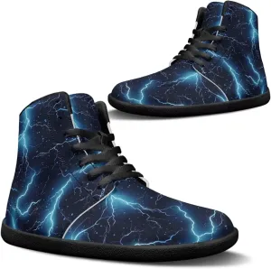Jeiento Nature Pattern Mens Walking Shoes High Top Barefoot Running Shoes Wide Toe