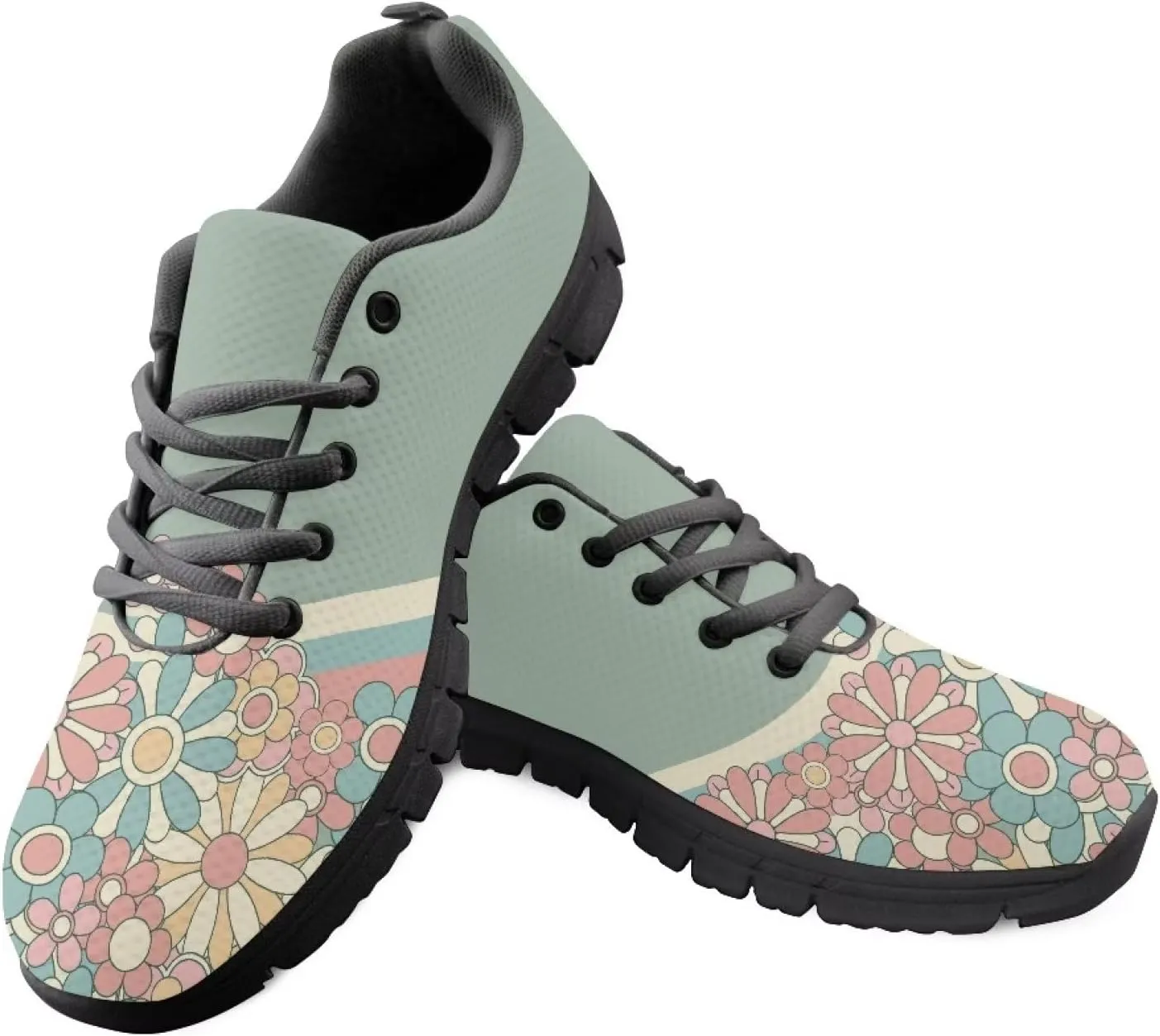 JEOCODY Women Sneakers for Running Jogging Non Slip Rubber Shoe Gym Sports Tennis Footwear