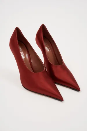 Jessica Rouge Noir Satin Pump