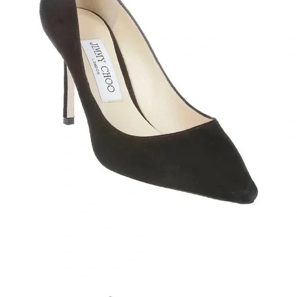 JIMMY CHOO ROMY POINTED TOE SUEDE PUMPS