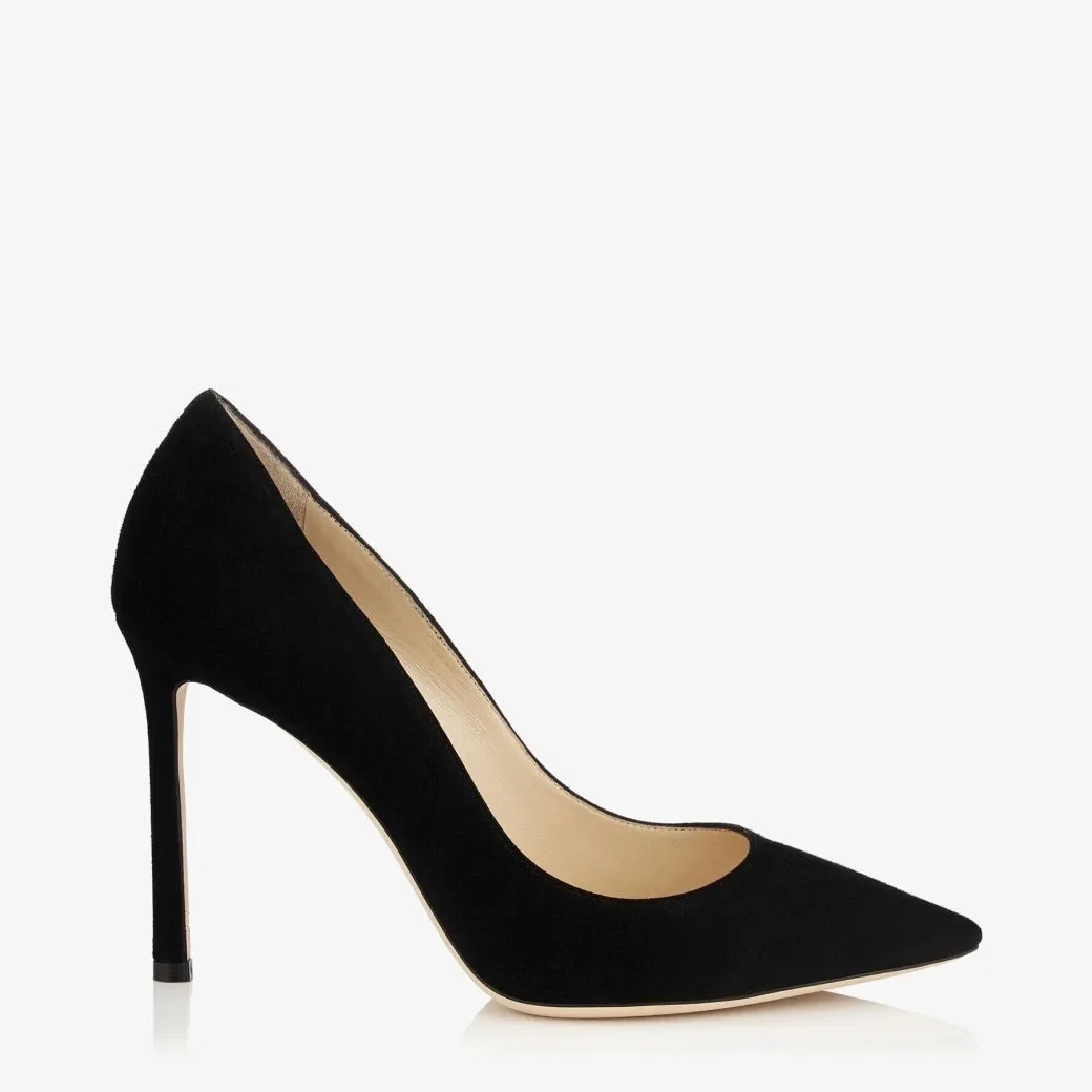 JIMMY CHOO ROMY POINTED TOE SUEDE PUMPS