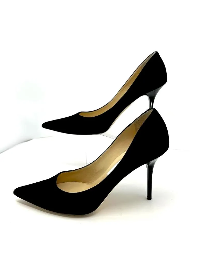 JIMMY CHOO ROMY POINTED TOE SUEDE PUMPS