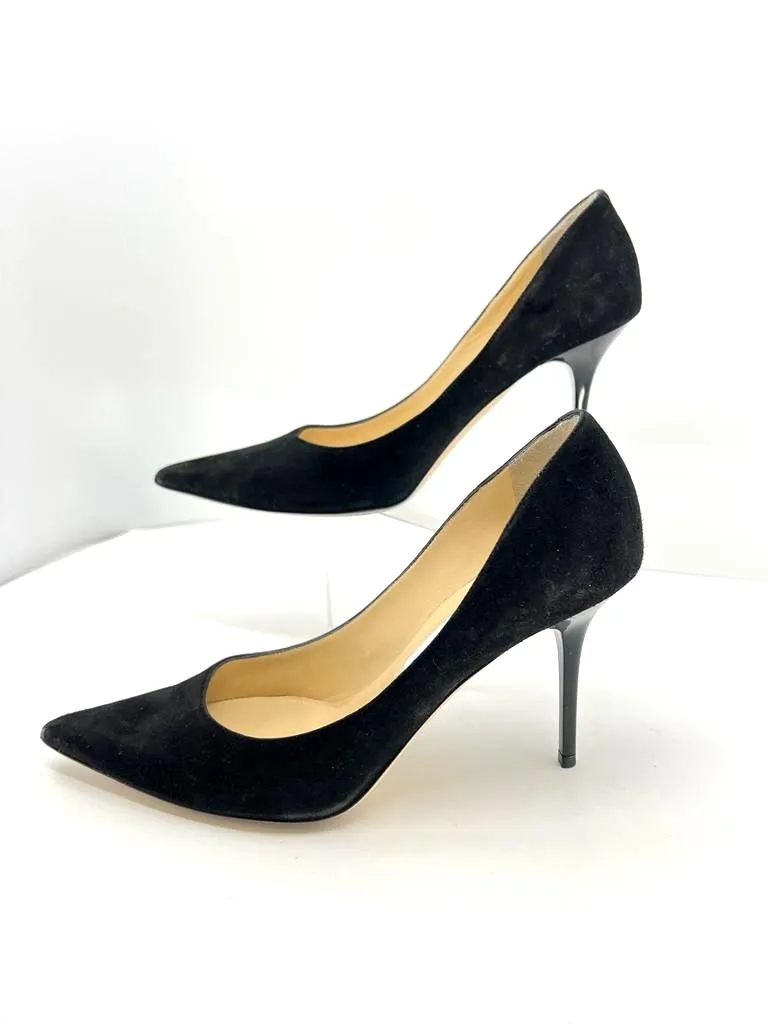 JIMMY CHOO ROMY POINTED TOE SUEDE PUMPS