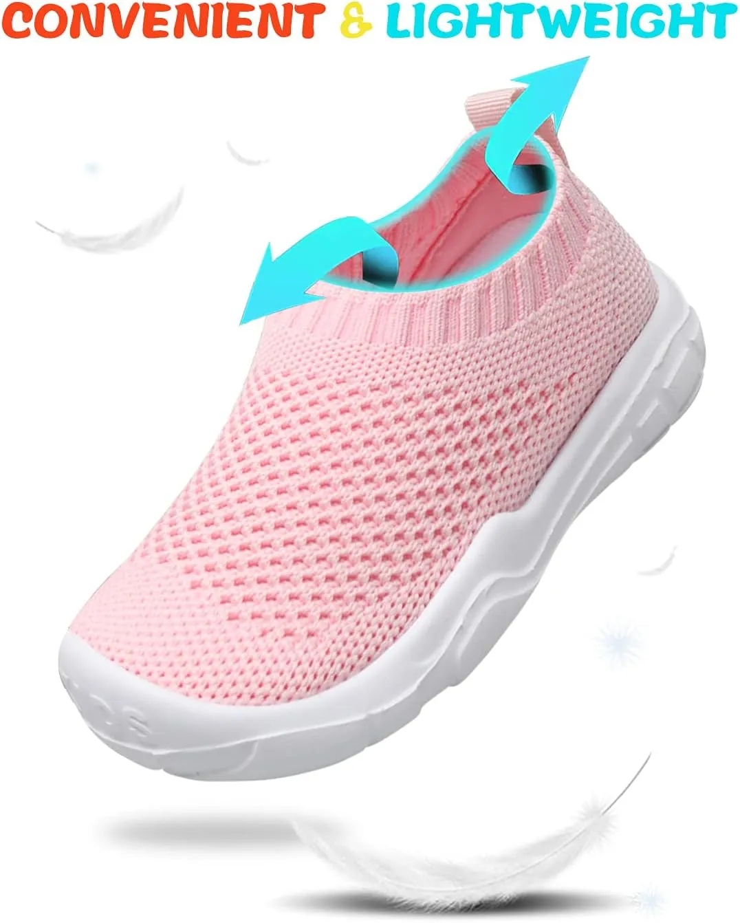 JOINFREE Toddler Boys Girls Sneaker Slip On Shoes Kids Lightweight Breathable Walking Shoes