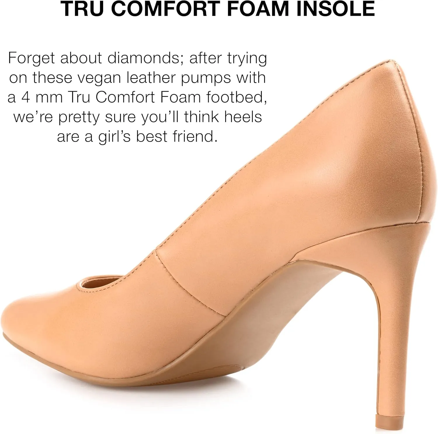 Journee Womens Monalee Tru Comfort Foam Square Toe Mid Heel Pumps