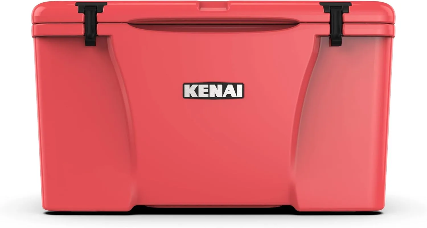 KENAI 65 Cooler | 65 qt Ice Chest Durable Rotomolded Insulated | Made in USA | Warranty for Life | for Beach Boat Camping Fishing Hunting | K65