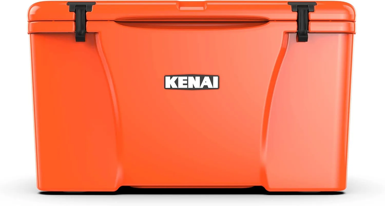 KENAI 65 Cooler | 65 qt Ice Chest Durable Rotomolded Insulated | Made in USA | Warranty for Life | for Beach Boat Camping Fishing Hunting | K65