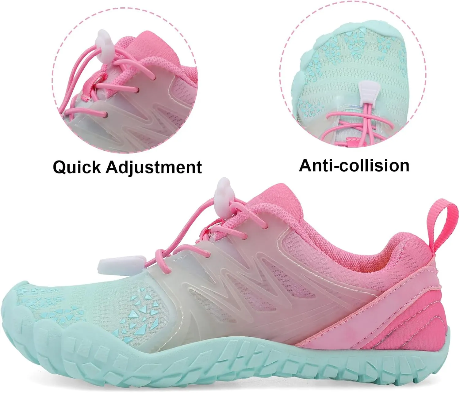 L-RUN Kids Water Shoes Boys Girls Barefoot Water Hiking Shoes Indoor Outdoor Quick Dry Athletic Sneaker Shoes