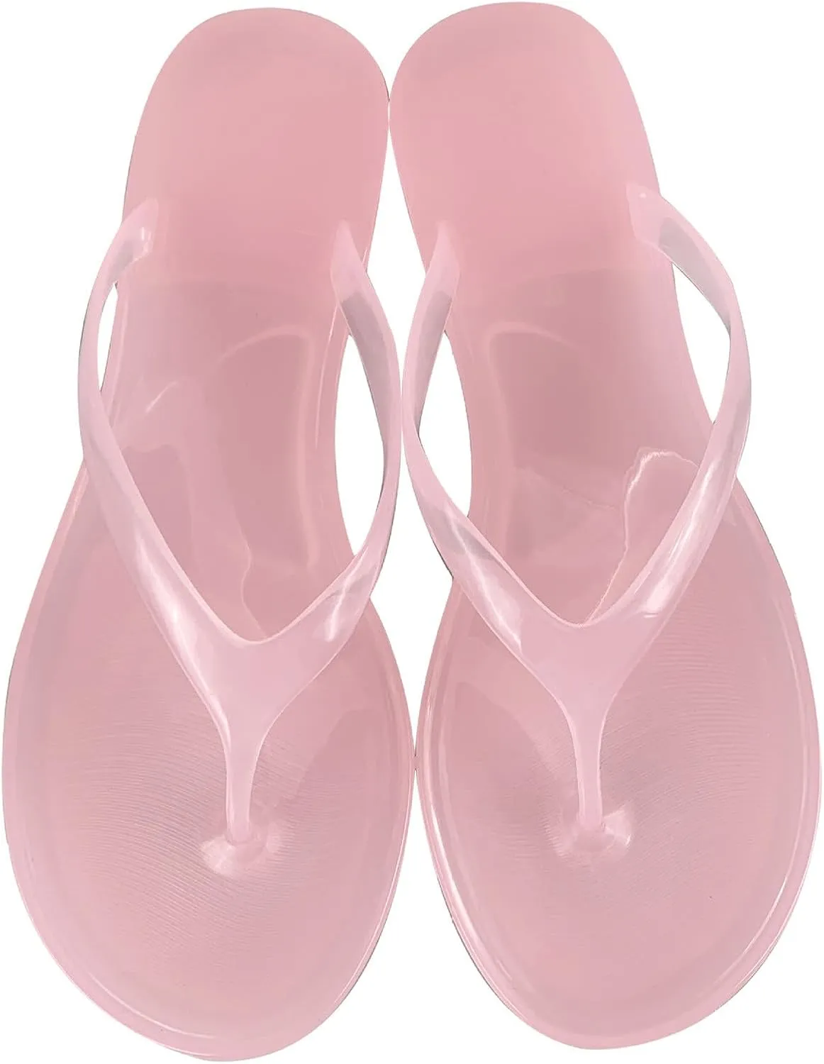 Ladies Summer Transparent Jelly Crystal Flat Bottom Toe Flip Microfiber Fuzzy Slippers for Women with Strap