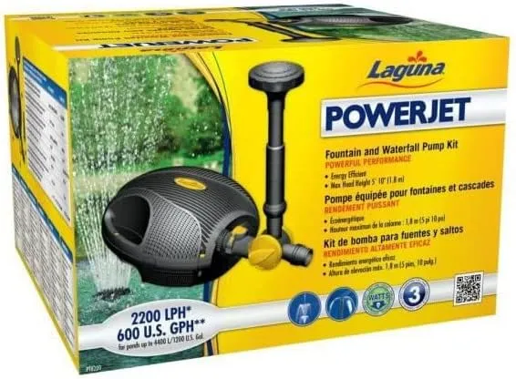 Laguna PowerJet 600 Fountain/Waterfall Pump Kit for Ponds Up to 1200-Gallon