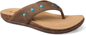 Lamo Women's Jovie Flip Flops for women – Durable Rubber and Cork Outsole, Breathable Microfiber Footbed for Superior Comfort, Stylish and Convenient womens flip flops