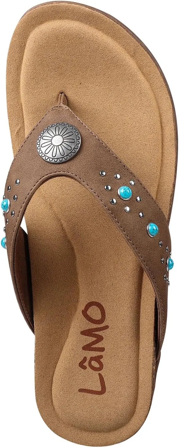 Lamo Women's Jovie Flip Flops for women – Durable Rubber and Cork Outsole, Breathable Microfiber Footbed for Superior Comfort, Stylish and Convenient womens flip flops