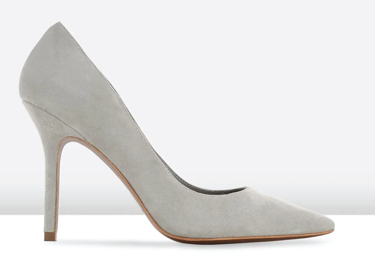 Lauren Marinis Vargas Grey suede pump