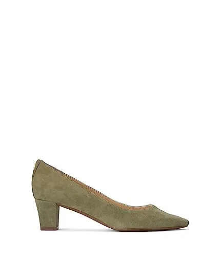 Lauren Ralph Lauren Women's Whitney Suede Pump, Olive Fern, 5
