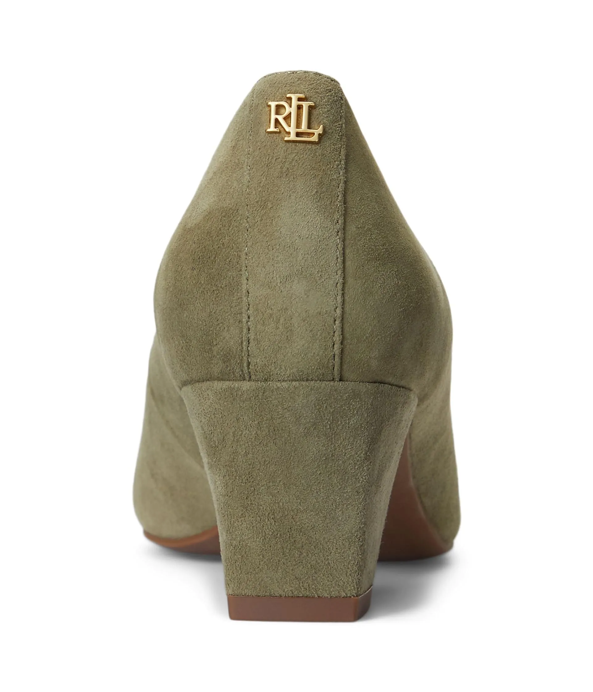 Lauren Ralph Lauren Women's Whitney Suede Pump, Olive Fern, 5