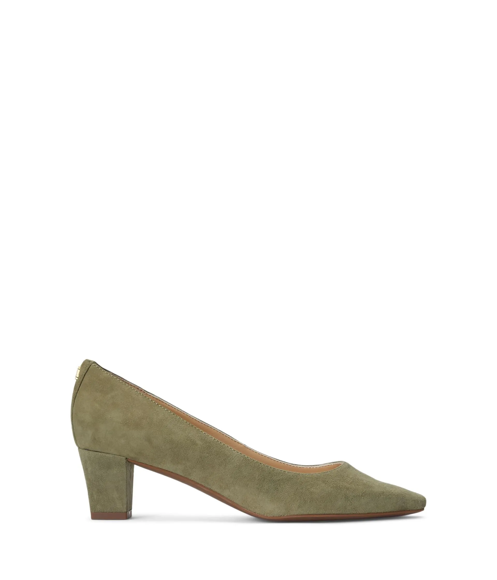 Lauren Ralph Lauren Women's Whitney Suede Pump, Olive Fern, 5