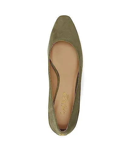 Lauren Ralph Lauren Women's Whitney Suede Pump, Olive Fern, 5