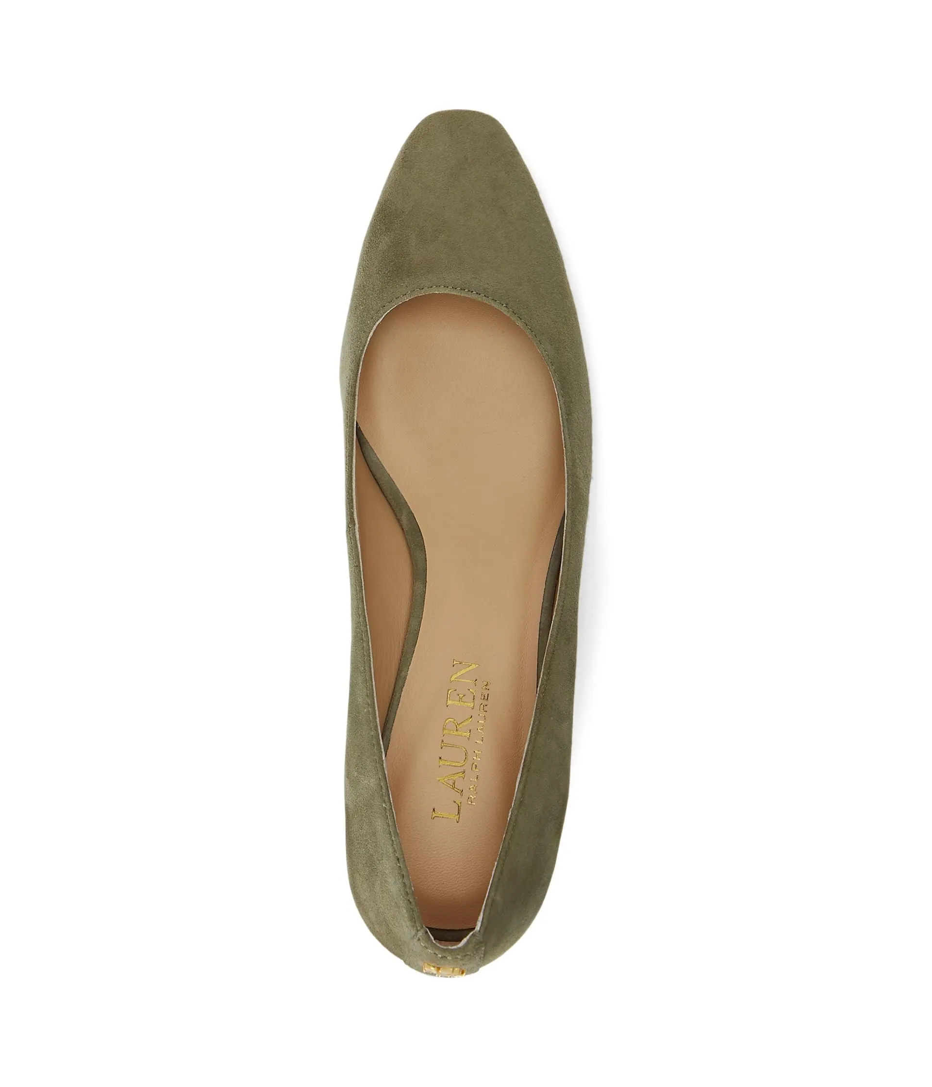 Lauren Ralph Lauren Women's Whitney Suede Pump, Olive Fern, 5