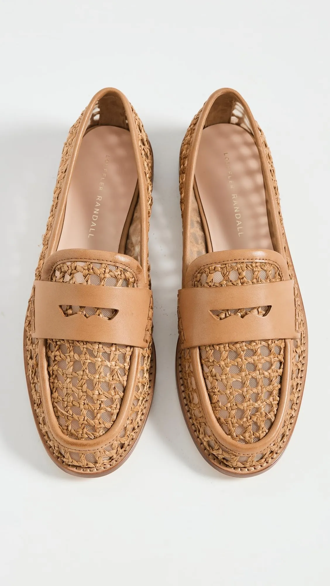 Loeffler Randall Women's Rachel Crochet Raffia Loafers, Natural, Tan, 11 Medium US