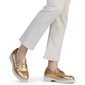Luna Loafer - Gold Calf
