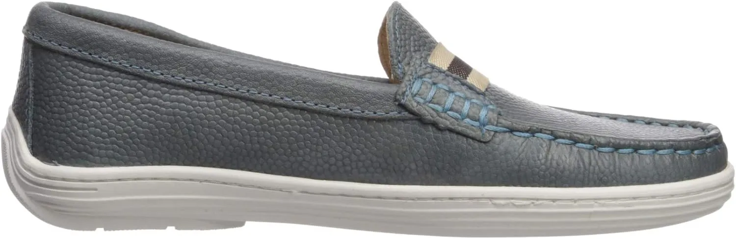 Marc Joseph New York Girl's Kids Boys Leather Elastic Grow Gain Loafer