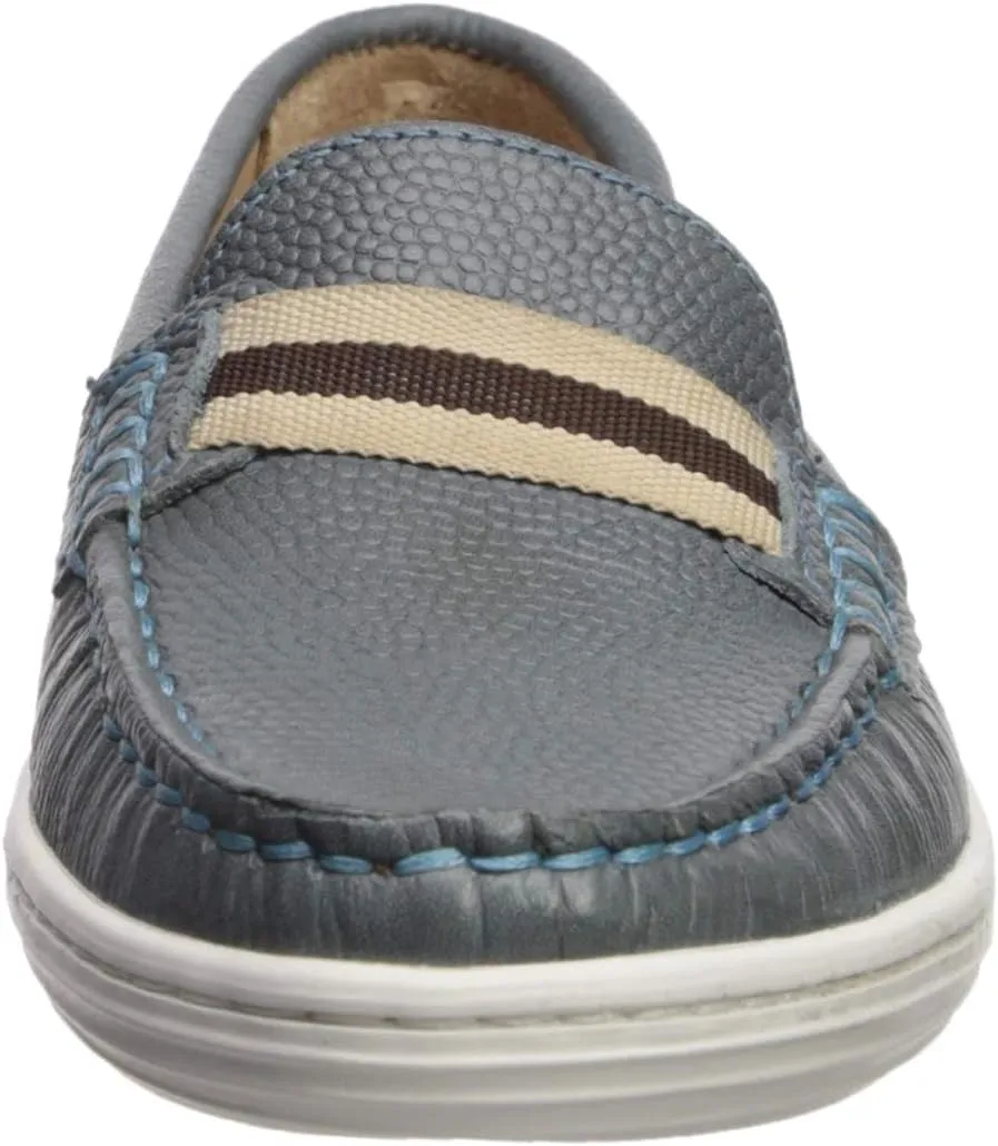 Marc Joseph New York Girl's Kids Boys Leather Elastic Grow Gain Loafer