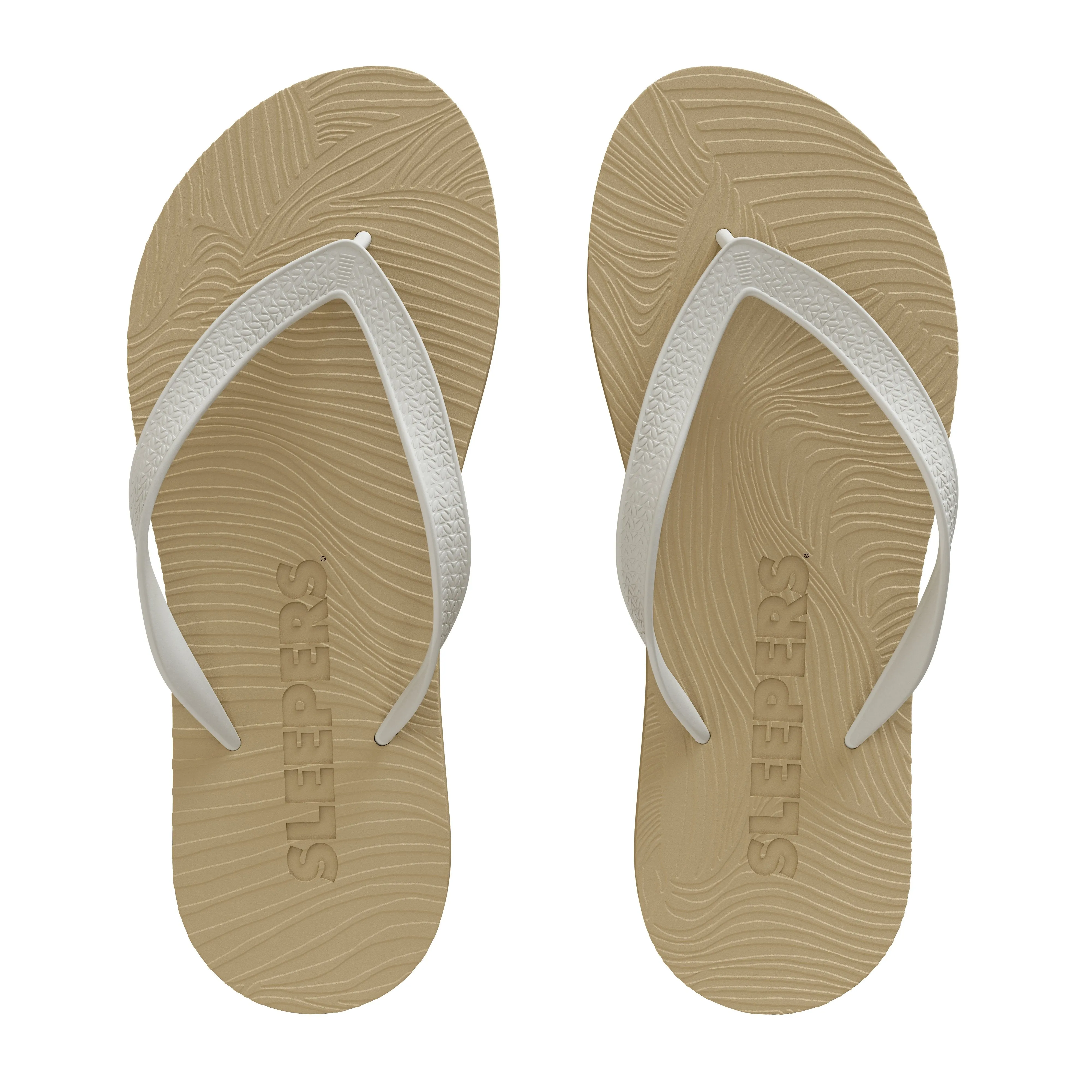 Mens Beige White Flip Flop
