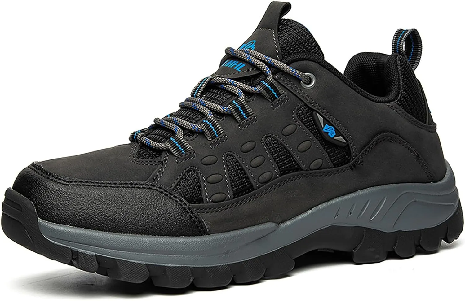 Men's Breathable Hiking Shoes Lightweight Trail Running Shoes Non-Slip Low-Top Outdoor Sneakers for Trekking Training Walking Camping