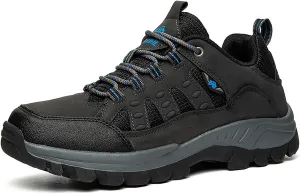 Men's Breathable Hiking Shoes Lightweight Trail Running Shoes Non-Slip Low-Top Outdoor Sneakers for Trekking Training Walking Camping