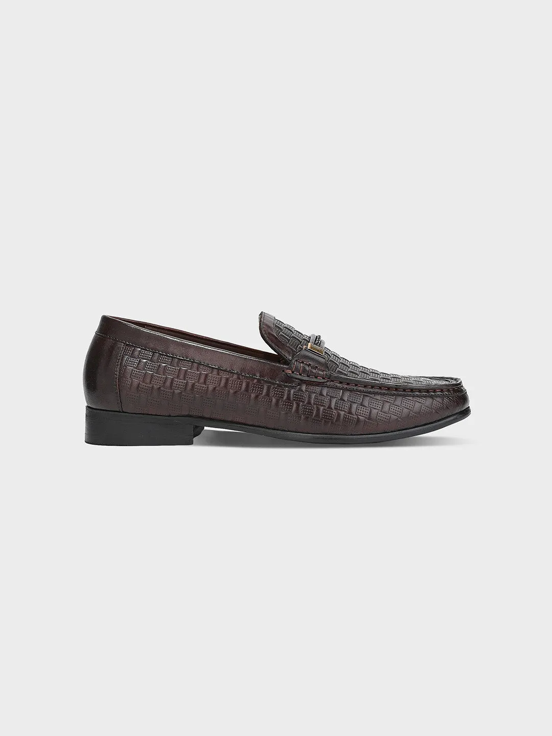 Men's Brown Leather Slip-On Loafers