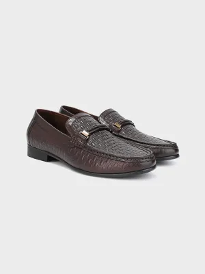 Men's Brown Leather Slip-On Loafers