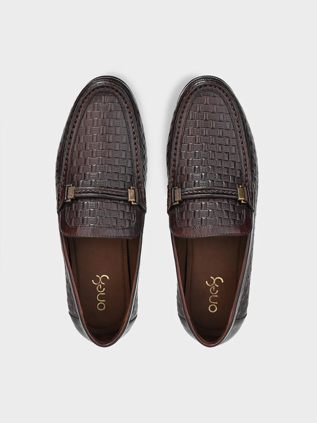 Men's Brown Leather Slip-On Loafers