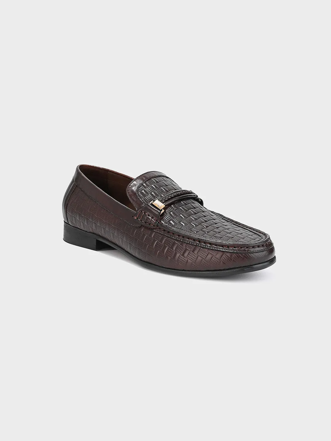 Men's Brown Leather Slip-On Loafers