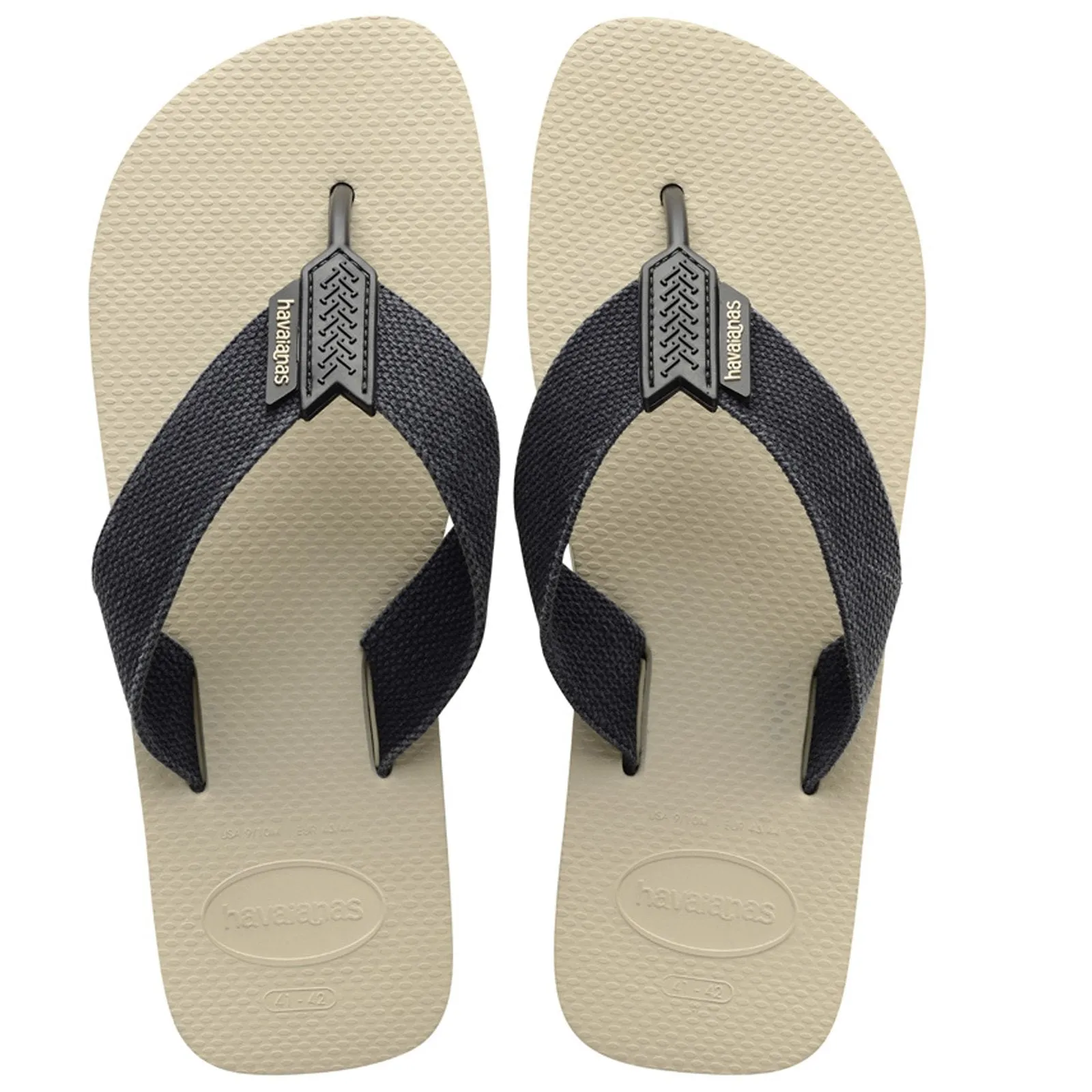 Mens Flip Flops Urban Basic Beige Black