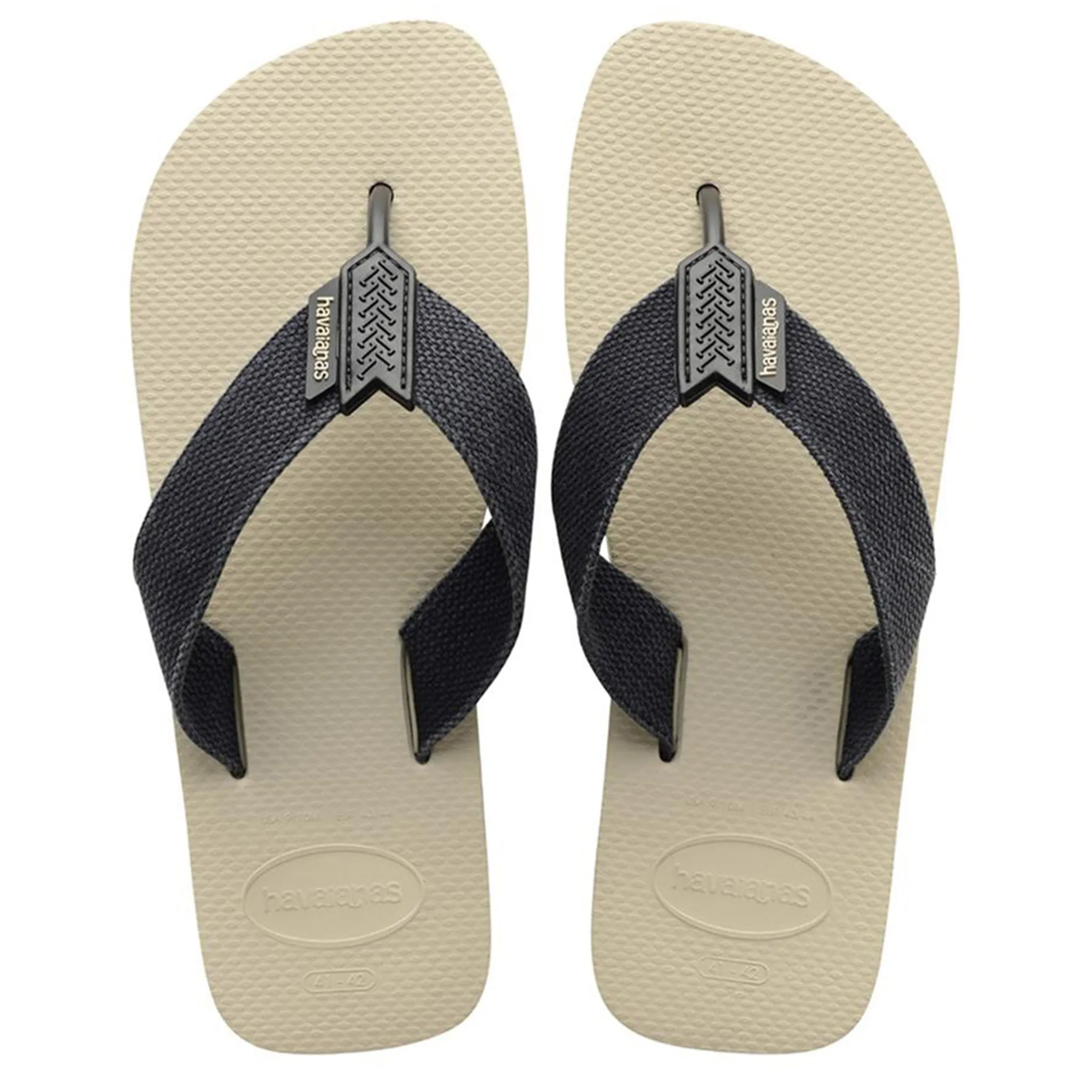 Mens Flip Flops Urban Basic Beige Black