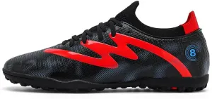 Men's Indoor Outdoor Soccer Shoes Football Cleats Low-Tops Lace-Up Non-Slip Spikes Sports Athletic Futsal AG/TF Turf Sneaker