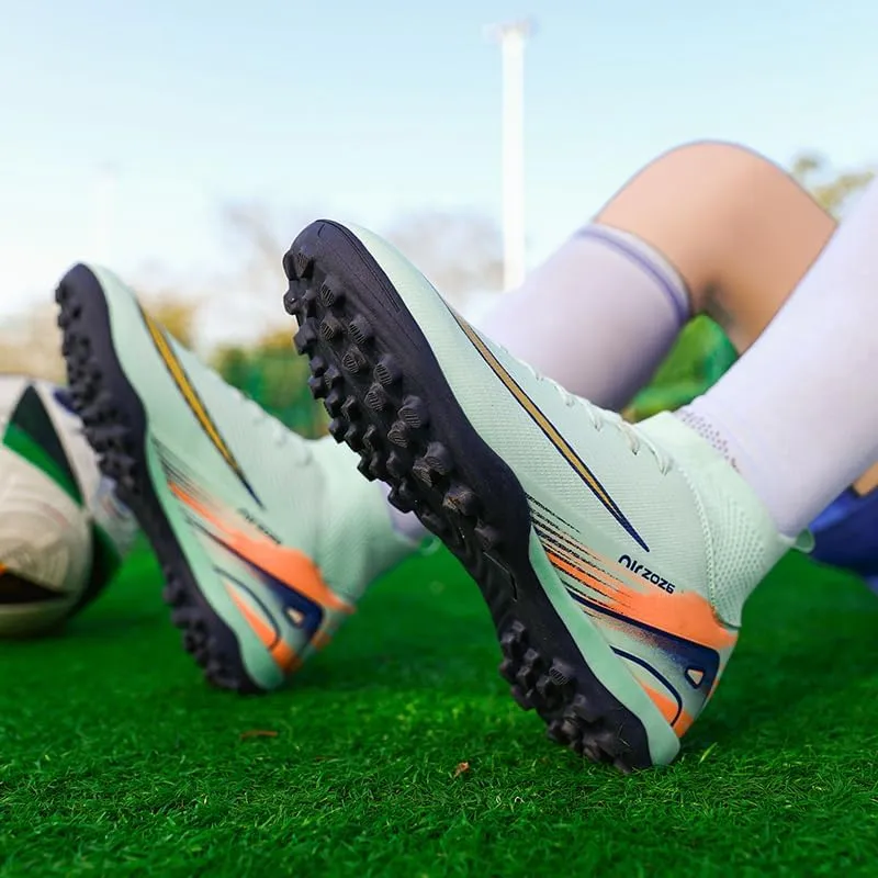 Men's Soccer Shoes Football Cleats High-Tops Lace-Up Non-Slip Spikes Indoor Outdoor TF Turf Futsal Running Sports Athletic Baseball Lacrosse Sneaker