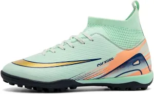 Men's Soccer Shoes Football Cleats High-Tops Lace-Up Non-Slip Spikes Indoor Outdoor TF Turf Futsal Running Sports Athletic Baseball Lacrosse Sneaker