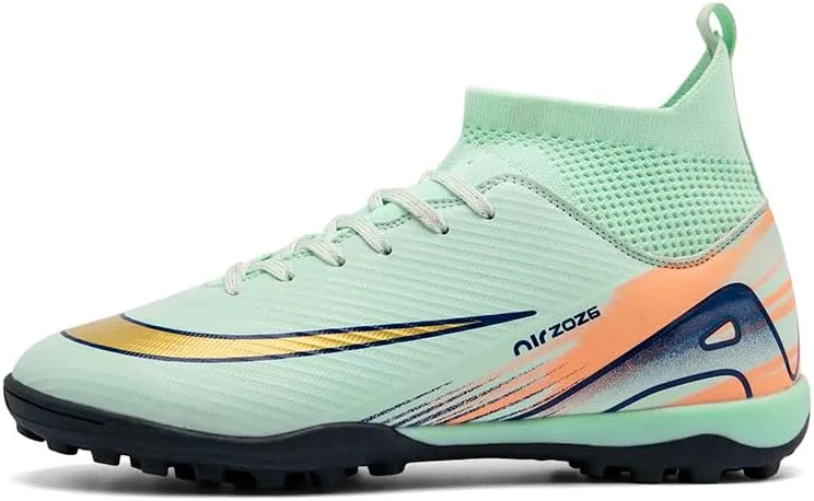 Men's Soccer Shoes Football Cleats High-Tops Lace-Up Non-Slip Spikes Indoor Outdoor TF Turf Futsal Running Sports Athletic Baseball Lacrosse Sneaker