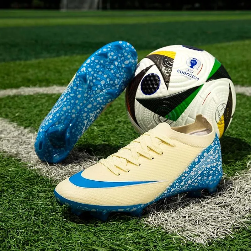 Men's Soccer Shoes Football Cleats Low-Tops Lace-Up Non-Slip Spikes Indoor Outdoor Sports Athletic Baseball Lacrosse Sneaker