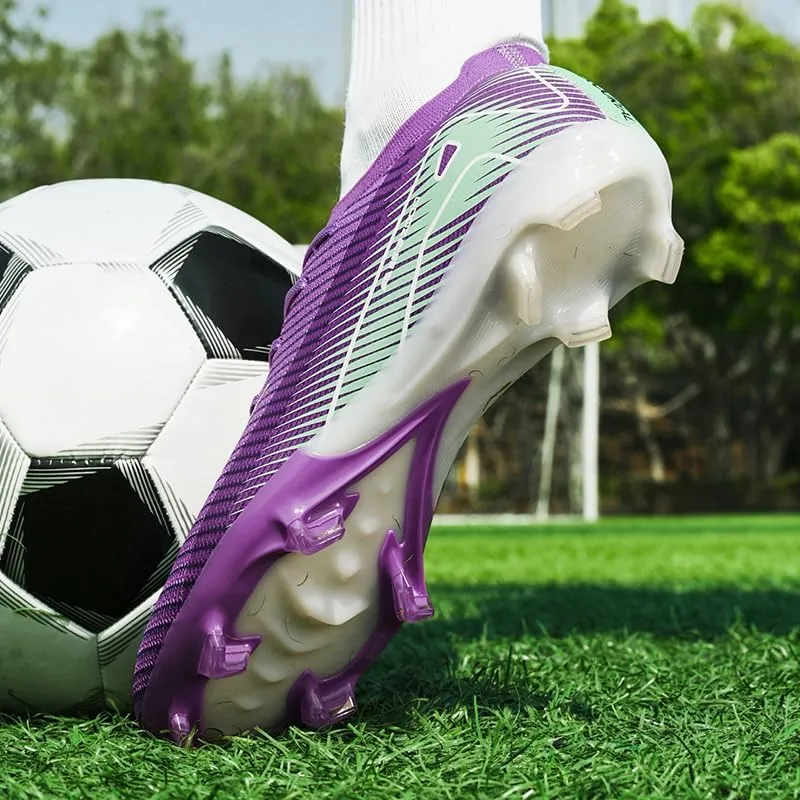 Men's Soccer Shoes Football Cleats Low-Tops Lace-Up Non-Slip Spikes Indoor Outdoor Sports Athletic Baseball Lacrosse Sneaker