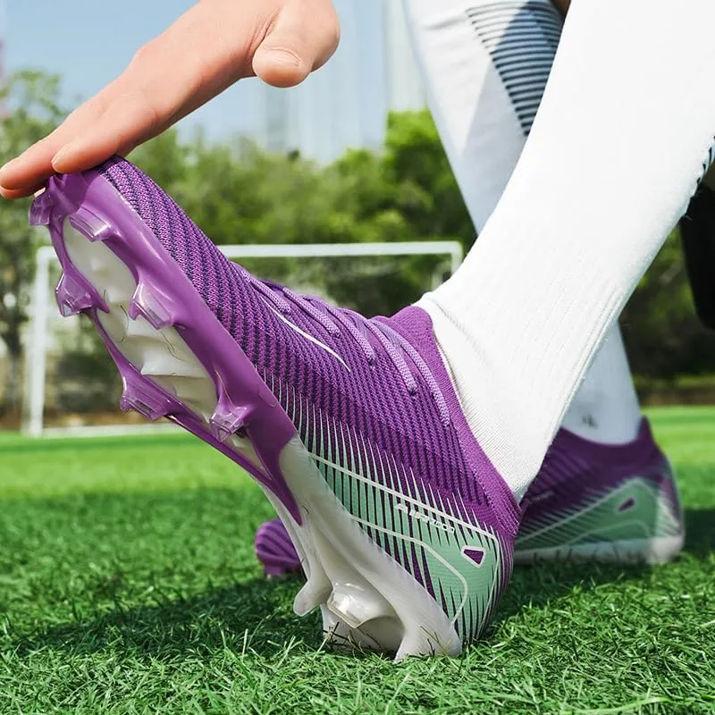 Men's Soccer Shoes Football Cleats Low-Tops Lace-Up Non-Slip Spikes Indoor Outdoor Sports Athletic Baseball Lacrosse Sneaker