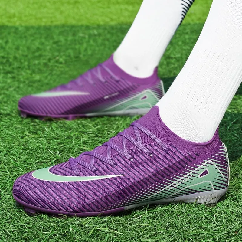 Men's Soccer Shoes Football Cleats Low-Tops Lace-Up Non-Slip Spikes Indoor Outdoor Sports Athletic Baseball Lacrosse Sneaker
