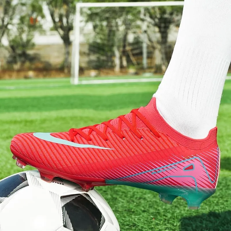 Men's Soccer Shoes Football Cleats Low-Tops Lace-Up Non-Slip Spikes Indoor Outdoor Sports Athletic Baseball Lacrosse Sneaker