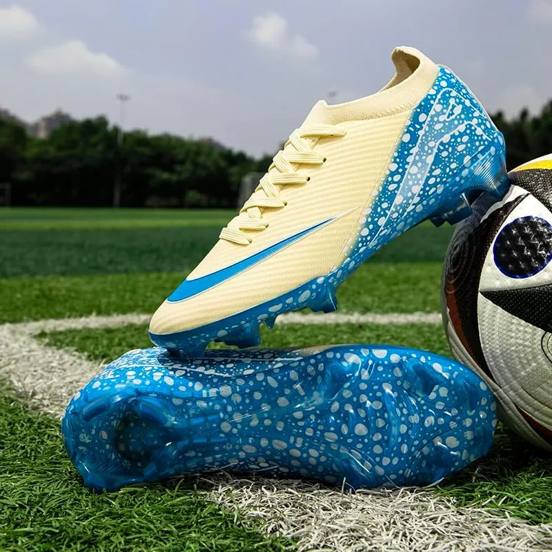 Men's Soccer Shoes Football Cleats Low-Tops Lace-Up Non-Slip Spikes Indoor Outdoor Sports Athletic Baseball Lacrosse Sneaker