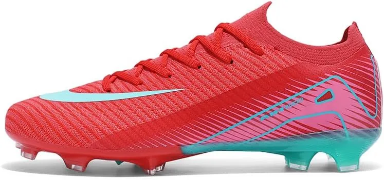 Men's Soccer Shoes Football Cleats Low-Tops Lace-Up Non-Slip Spikes Indoor Outdoor Sports Athletic Baseball Lacrosse Sneaker