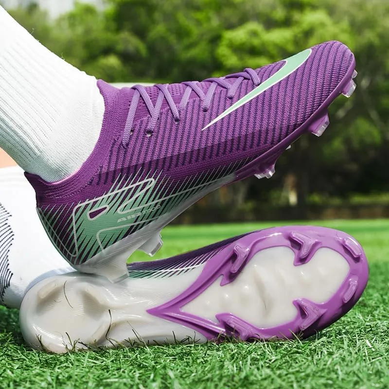 Men's Soccer Shoes Football Cleats Low-Tops Lace-Up Non-Slip Spikes Indoor Outdoor Sports Athletic Baseball Lacrosse Sneaker