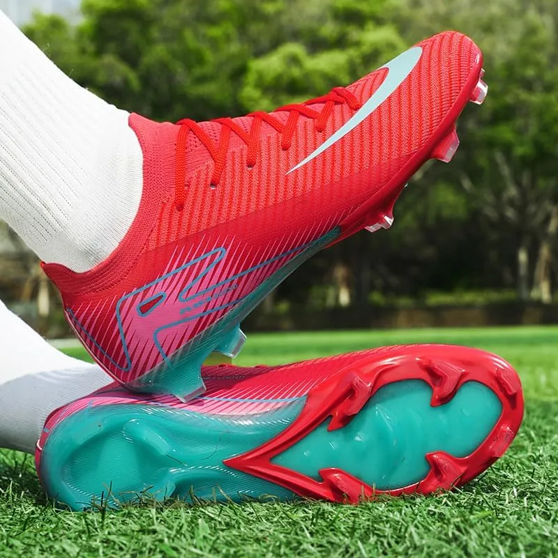 Men's Soccer Shoes Football Cleats Low-Tops Lace-Up Non-Slip Spikes Indoor Outdoor Sports Athletic Baseball Lacrosse Sneaker