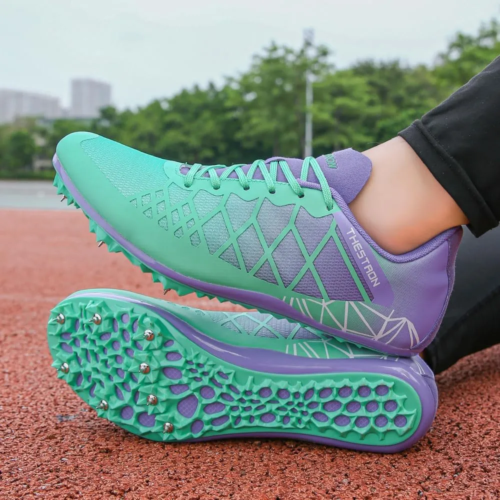 Mens Womens Boys Girls Spikes Athletics Racing Running Shoes Track and Field Sneaker …