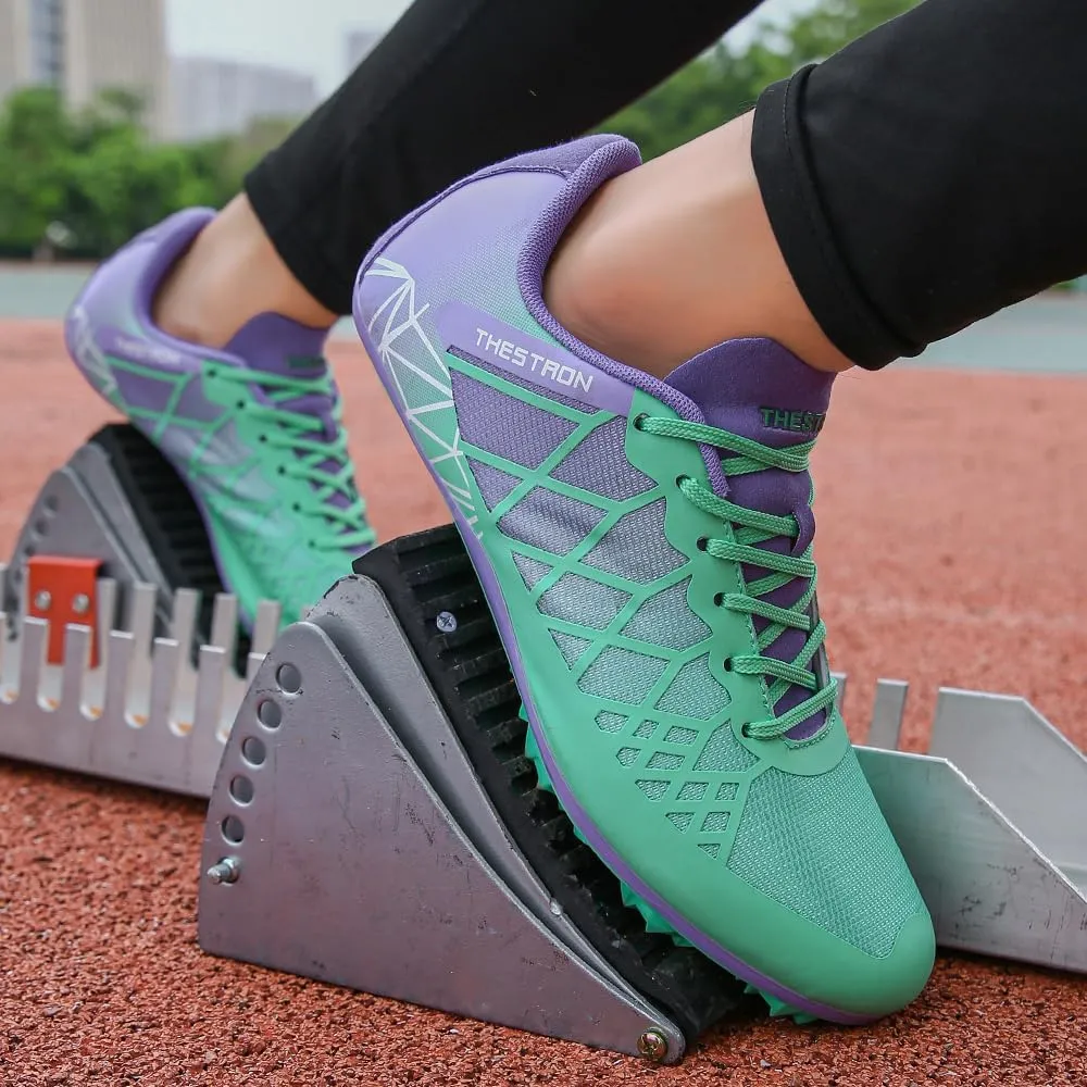 Mens Womens Boys Girls Spikes Athletics Racing Running Shoes Track and Field Sneaker …